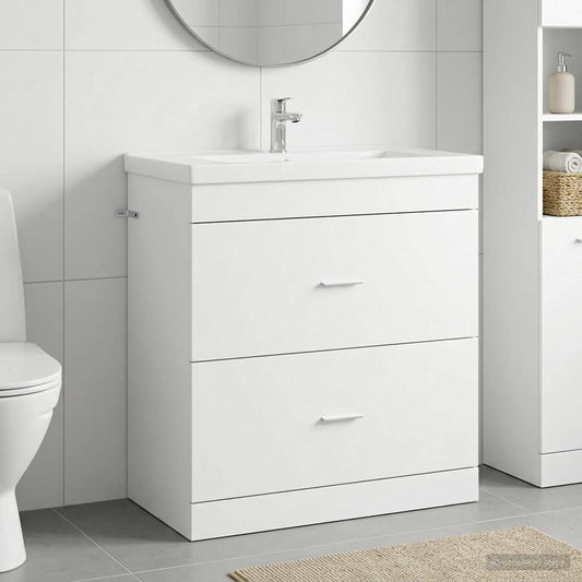 vidaXL Bathroom Under Sink Cabinet White 78.5 x 37.5 x 81 cm