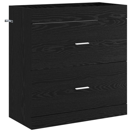 vidaXL Bathroom Under Sink Cabinet Black Oak 78.5 x 37.5 x 81 cm