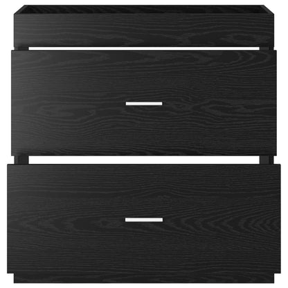 vidaXL Bathroom Under Sink Cabinet Black Oak 78.5 x 37.5 x 81 cm