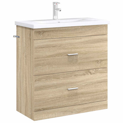 vidaXL Bathroom Under Sink Cabinet Sonoma Oak 78.5 x 37.5 x 81 cm