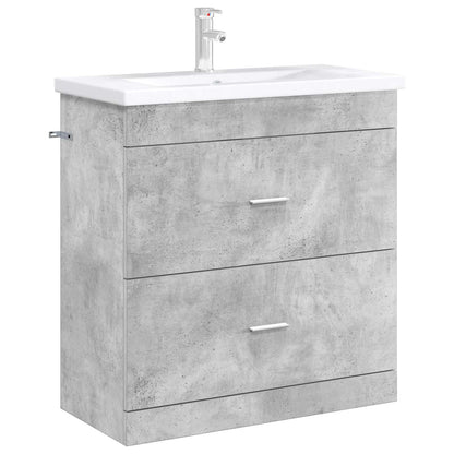 vidaXL Bathroom Under Sink Cabinet Concrete Grey 78.5 x 37.5 x 81 cm