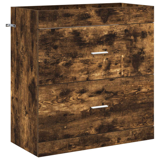 vidaXL Bathroom Under Sink Cabinet Smoked Oak 78.5 x 37.5 x 81 cm