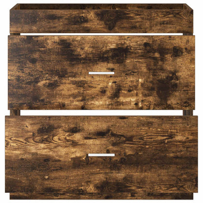 vidaXL Bathroom Under Sink Cabinet Smoked Oak 78.5 x 37.5 x 81 cm