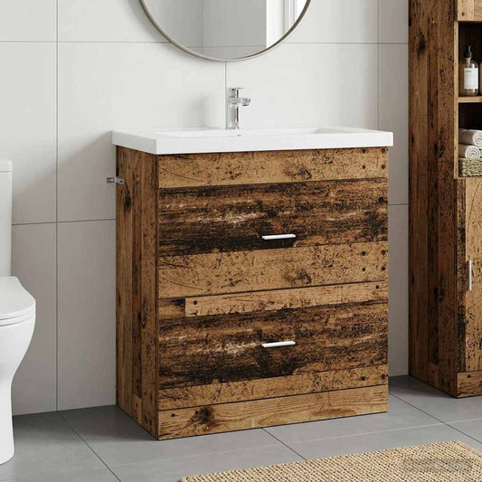 vidaXL Bathroom Under Sink Cabinet Old Wood 78.5 x 37.5 x 81 cm