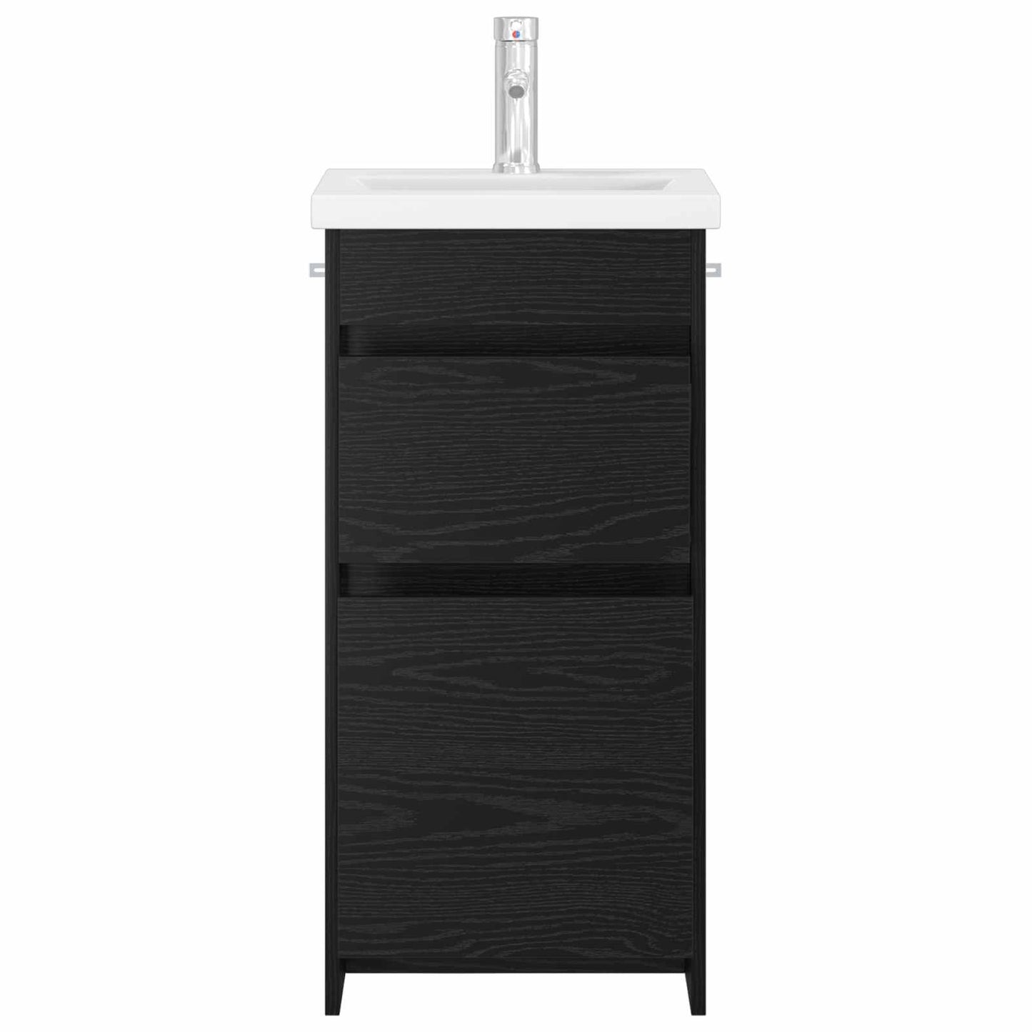 vidaXL Bathroom Vanity with Sink Black Oak 42 x 40 x 84.5 cm