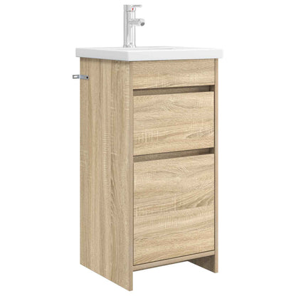 vidaXL Bathroom Vanity with Sink Sonoma Oak 42 x 40 x 84.5 cm