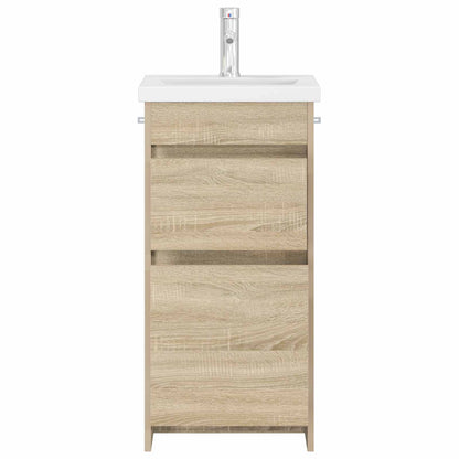 vidaXL Bathroom Vanity with Sink Sonoma Oak 42 x 40 x 84.5 cm