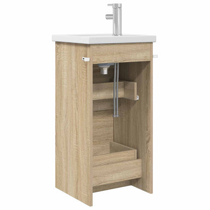 vidaXL Bathroom Vanity with Sink Sonoma Oak 42 x 40 x 84.5 cm
