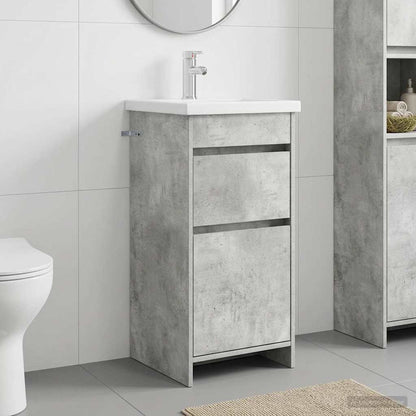 vidaXL Bathroom Vanity with Sink Concrete Grey 42 x 40 x 84.5 cm