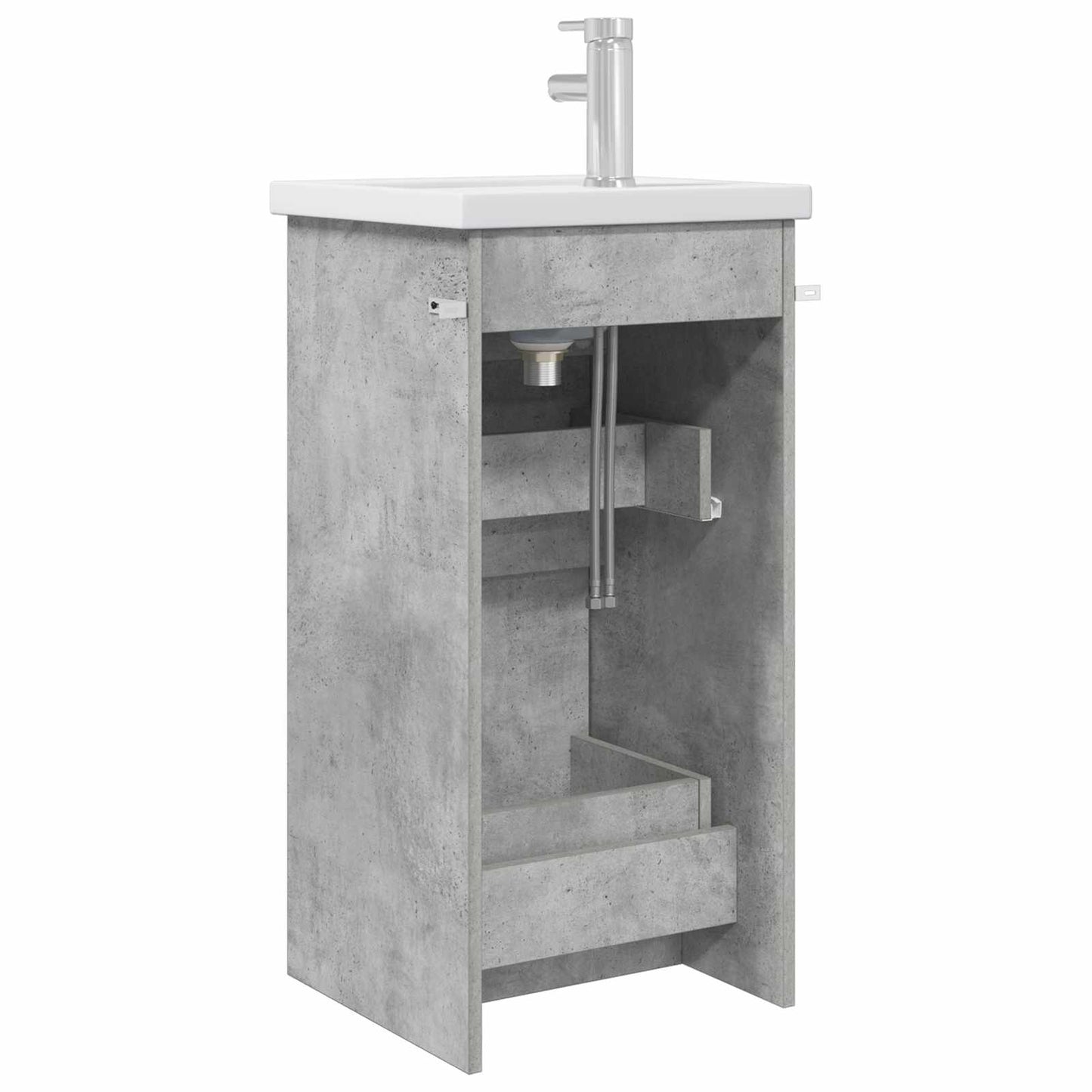 vidaXL Bathroom Vanity with Sink Concrete Grey 42 x 40 x 84.5 cm