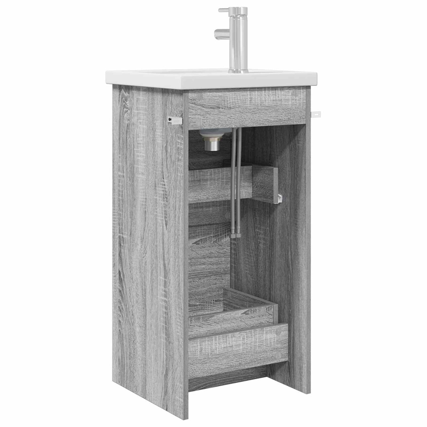 vidaXL Bathroom Vanity with Sink Grey Sonoma 42 x 40 x 84.5 cm