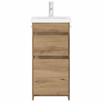 vidaXL Bathroom Vanity with Sink Artisan Oak 42 x 40 x 84.5 cm