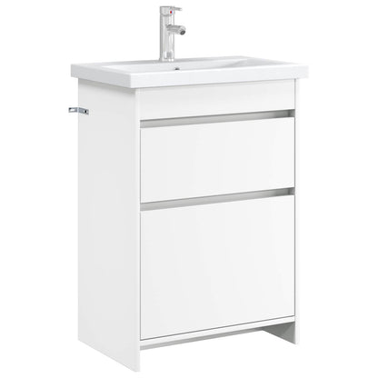 vidaXL Bathroom Under Sink Cabinet White 56 x 37.5 x 81 cm