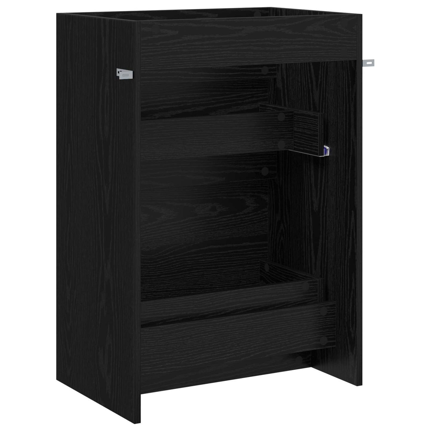 vidaXL Bathroom Under Sink Cabinet Black Oak 56 x 37.5 x 81 cm
