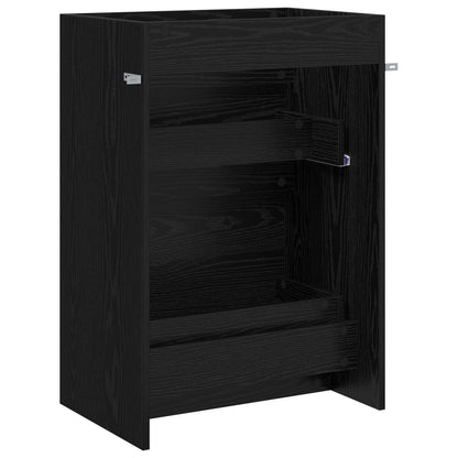 vidaXL Bathroom Under Sink Cabinet Black Oak 56 x 37.5 x 81 cm