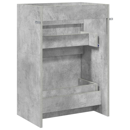 vidaXL Bathroom Under Sink Cabinet Concrete Grey 56 x 37.5 x 81 cm