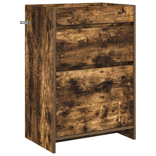 vidaXL Bathroom Under Sink Cabinet Smoked Oak 56 x 37.5 x 81 cm