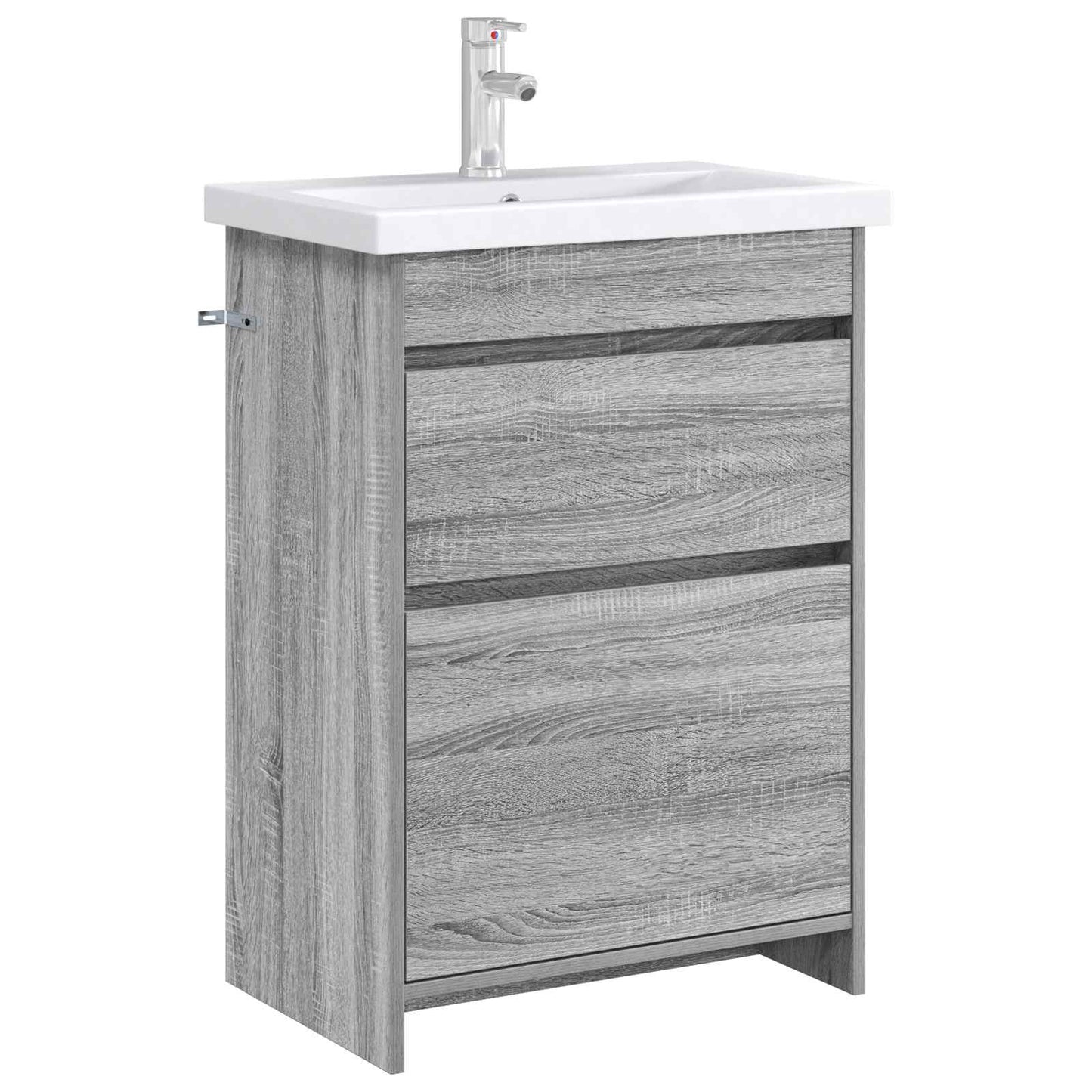 vidaXL Bathroom Under Sink Cabinet Grey Sonoma 56 x 37.5 x 81 cm