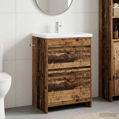 vidaXL Bathroom Under Sink Cabinet Old Wood 56 x 37.5 x 81 cm