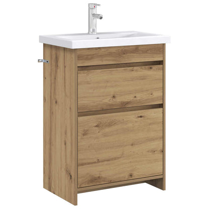 vidaXL Bathroom Under Sink Cabinet Artisan Oak 56 x 37.5 x 81 cm