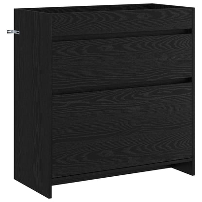 vidaXL Bathroom Under Sink Cabinet Black Oak 78.5 x 37.5 x 81 cm