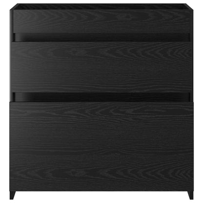 vidaXL Bathroom Under Sink Cabinet Black Oak 78.5 x 37.5 x 81 cm
