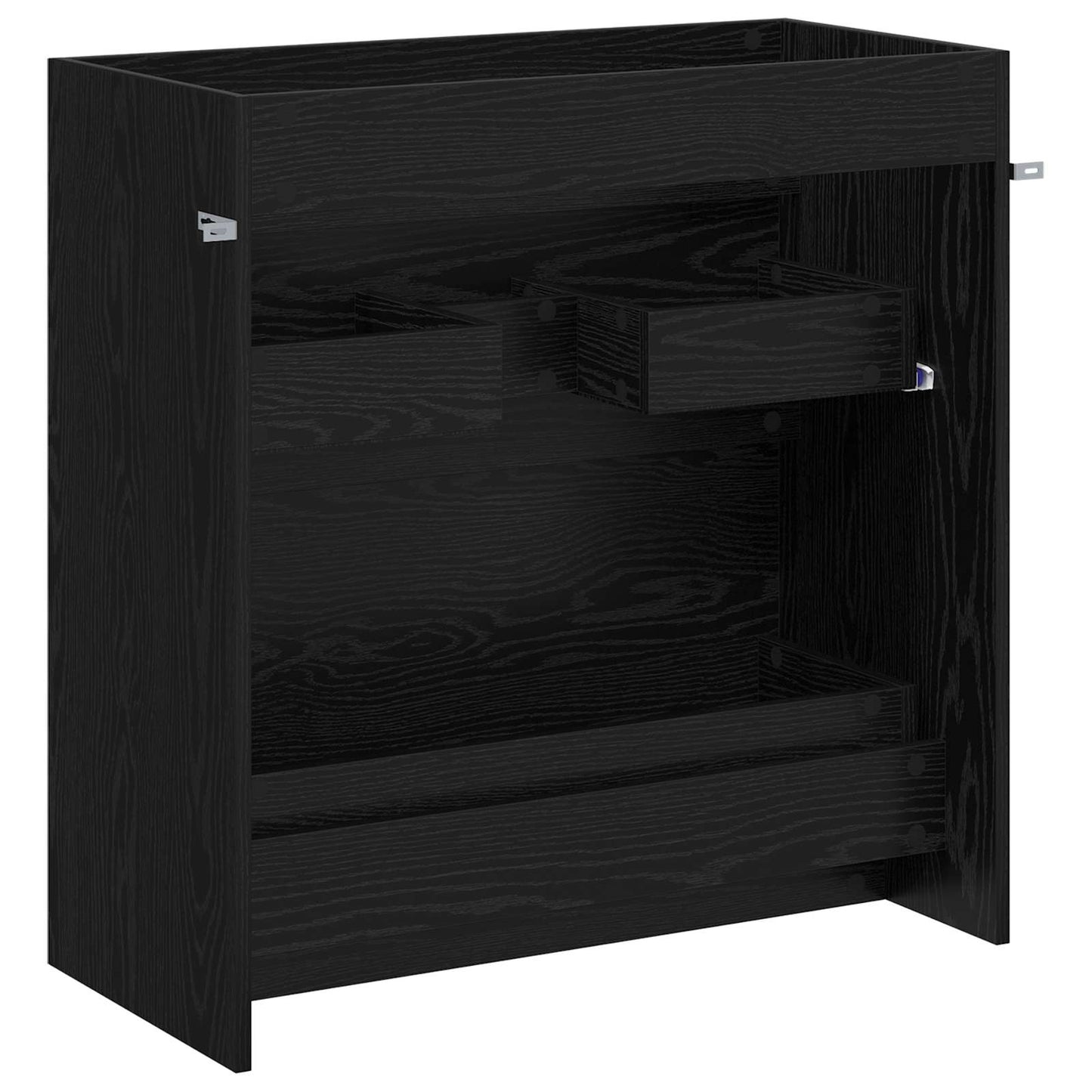 vidaXL Bathroom Under Sink Cabinet Black Oak 78.5 x 37.5 x 81 cm