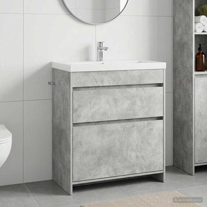 vidaXL Bathroom Under Sink Cabinet Concrete Grey 78.5 x 37.5 x 81 cm