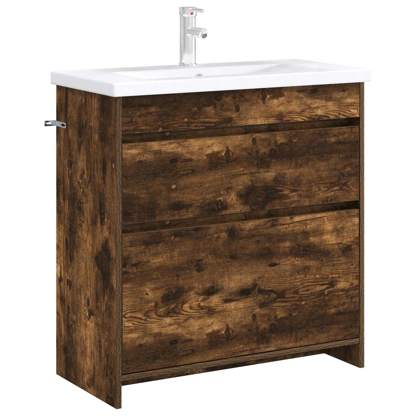 vidaXL Bathroom Under Sink Cabinet Smoked Oak 78.5 x 37.5 x 81 cm