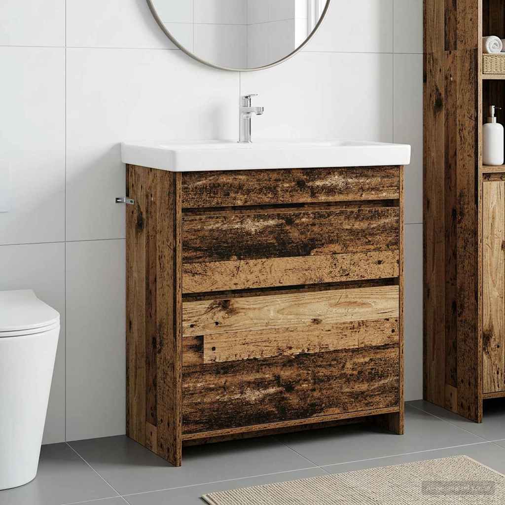 vidaXL Bathroom Under Sink Cabinet Old Wood 78.5 x 37.5 x 81 cm