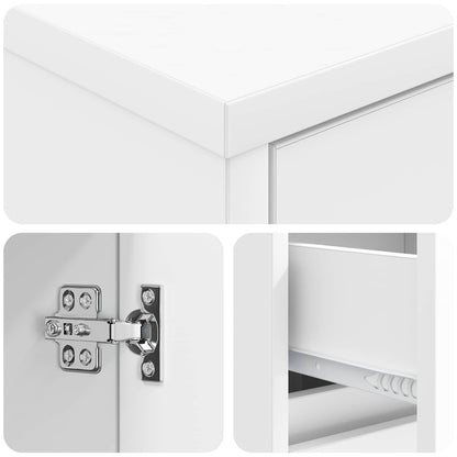vidaXL Bathroom Cabinet White 35 x 36.5 x 85 cm Engineered Wood
