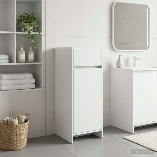 vidaXL Bathroom Cabinet White 35 x 36.5 x 85 cm Engineered Wood