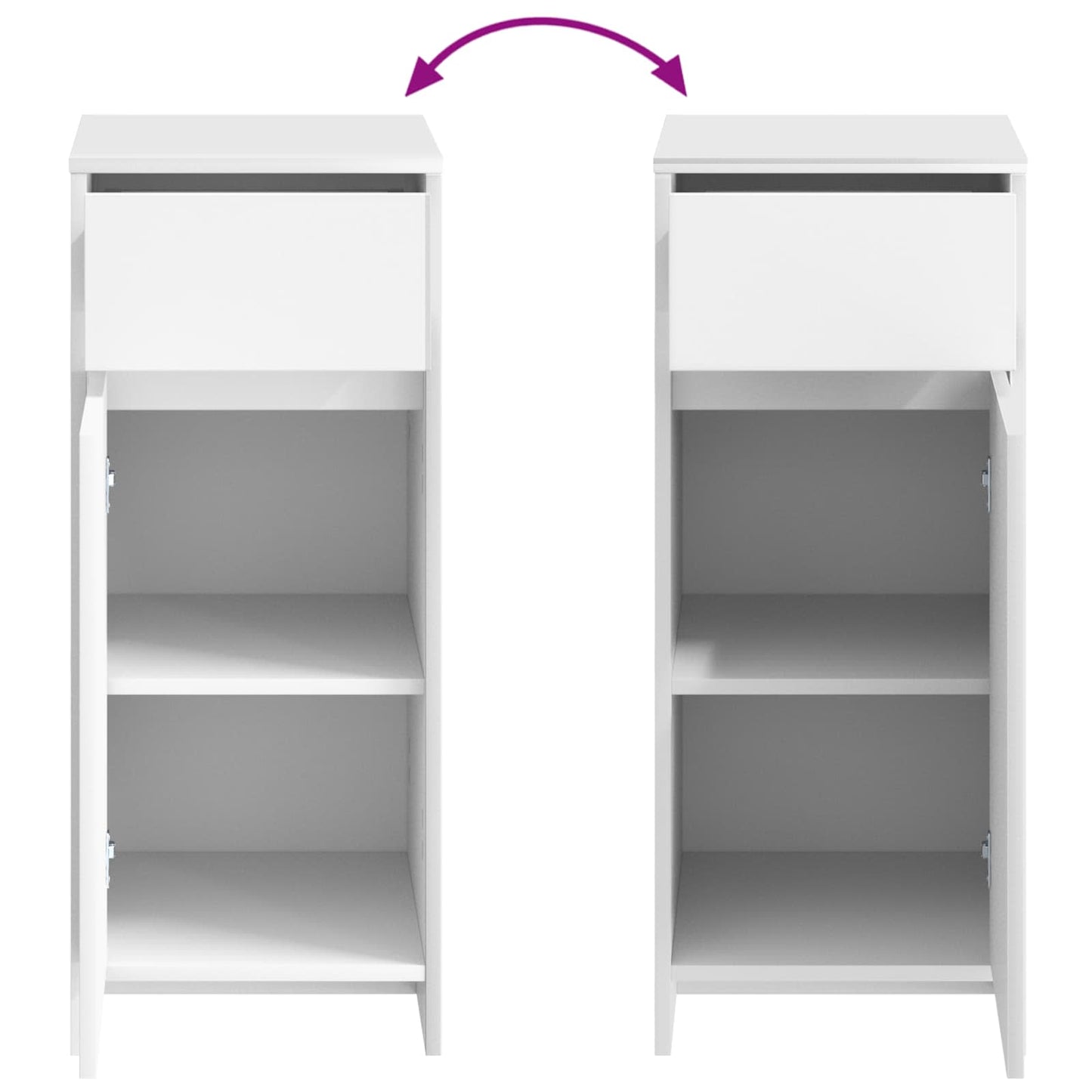 vidaXL Bathroom Cabinet White 35 x 36.5 x 85 cm Engineered Wood