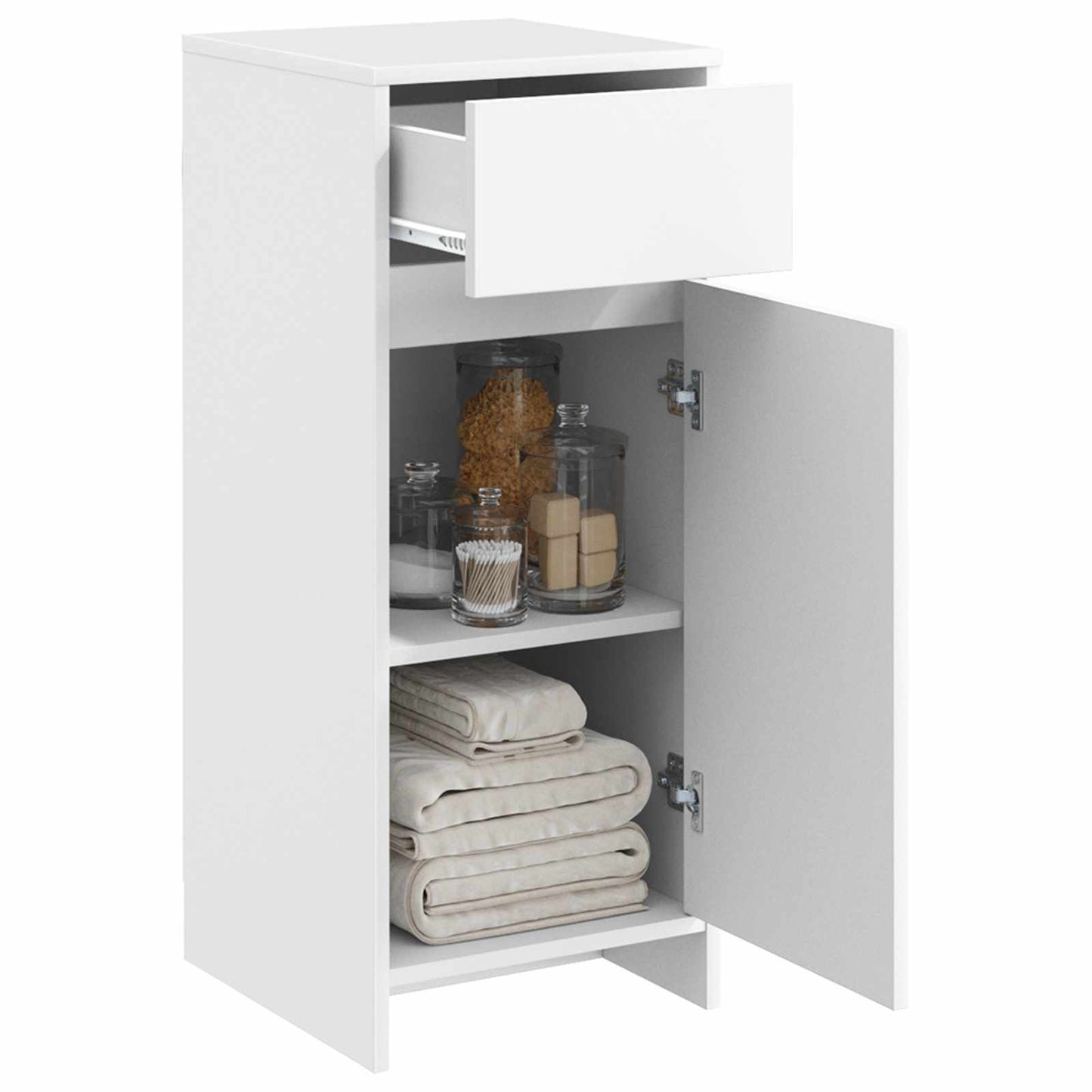 vidaXL Bathroom Cabinet White 35 x 36.5 x 85 cm Engineered Wood