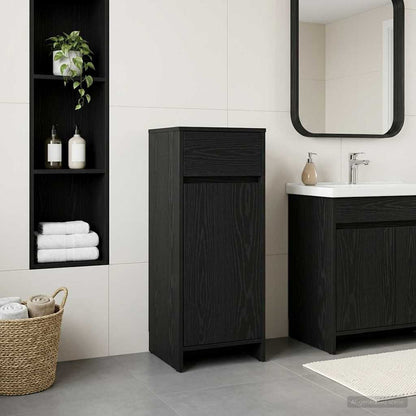 vidaXL Bathroom Cabinet Black Oak 35 x 36.5 x 85 cm Engineered Wood