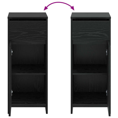 vidaXL Bathroom Cabinet Black Oak 35 x 36.5 x 85 cm Engineered Wood