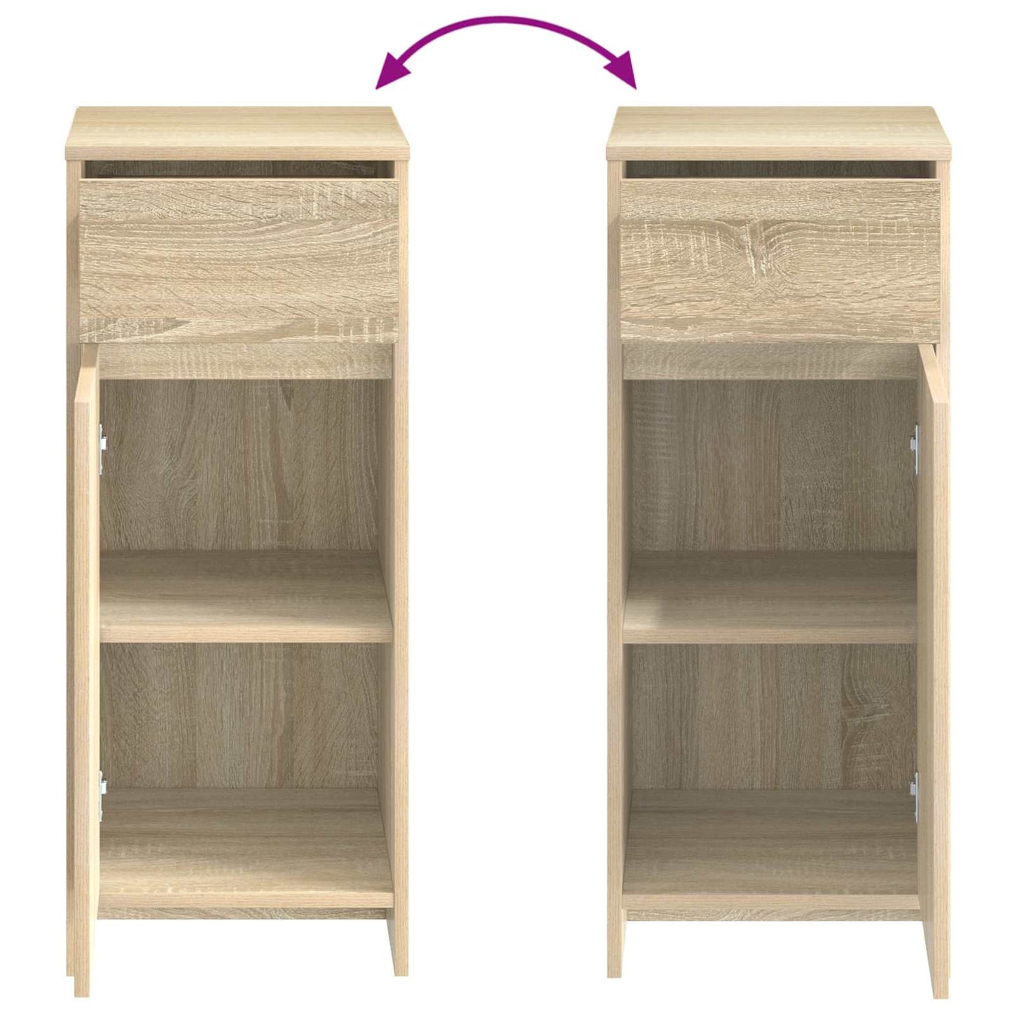 vidaXL Bathroom Cabinet Sonoma Oak 35 x 36.5 x 85 cm Engineered Wood