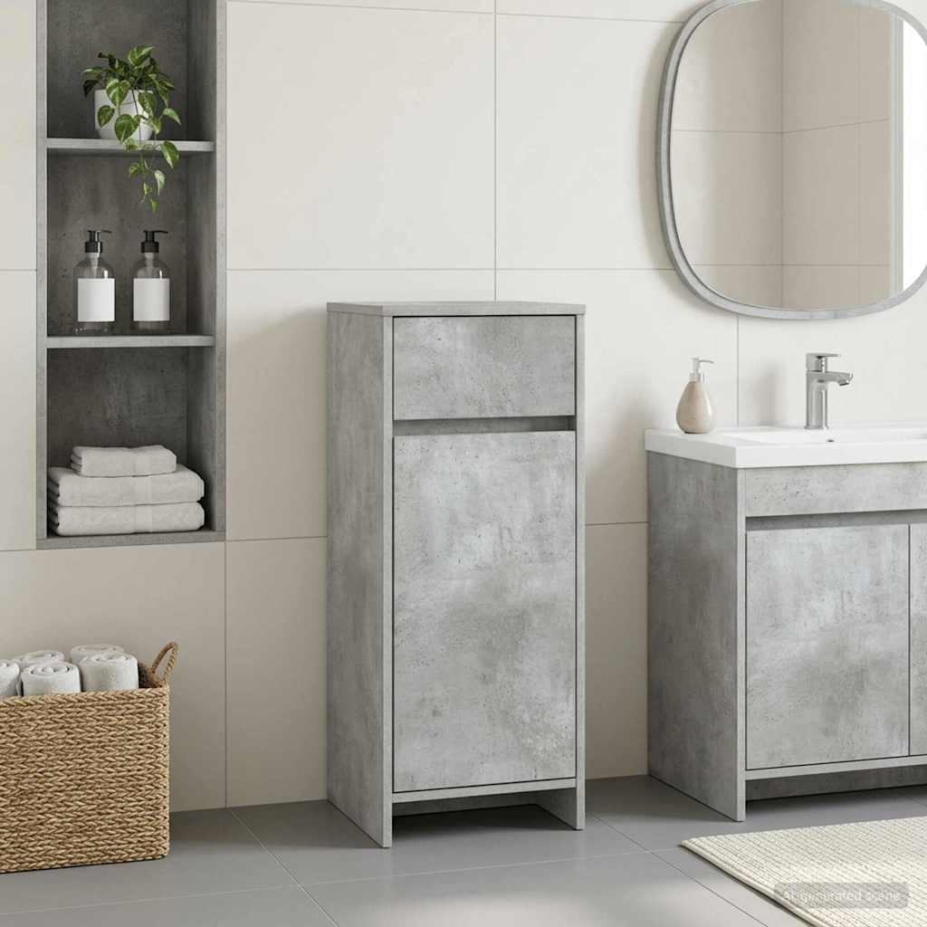 vidaXL Bathroom Cabinet Concrete Grey 35 x 36.5 x 85 cm