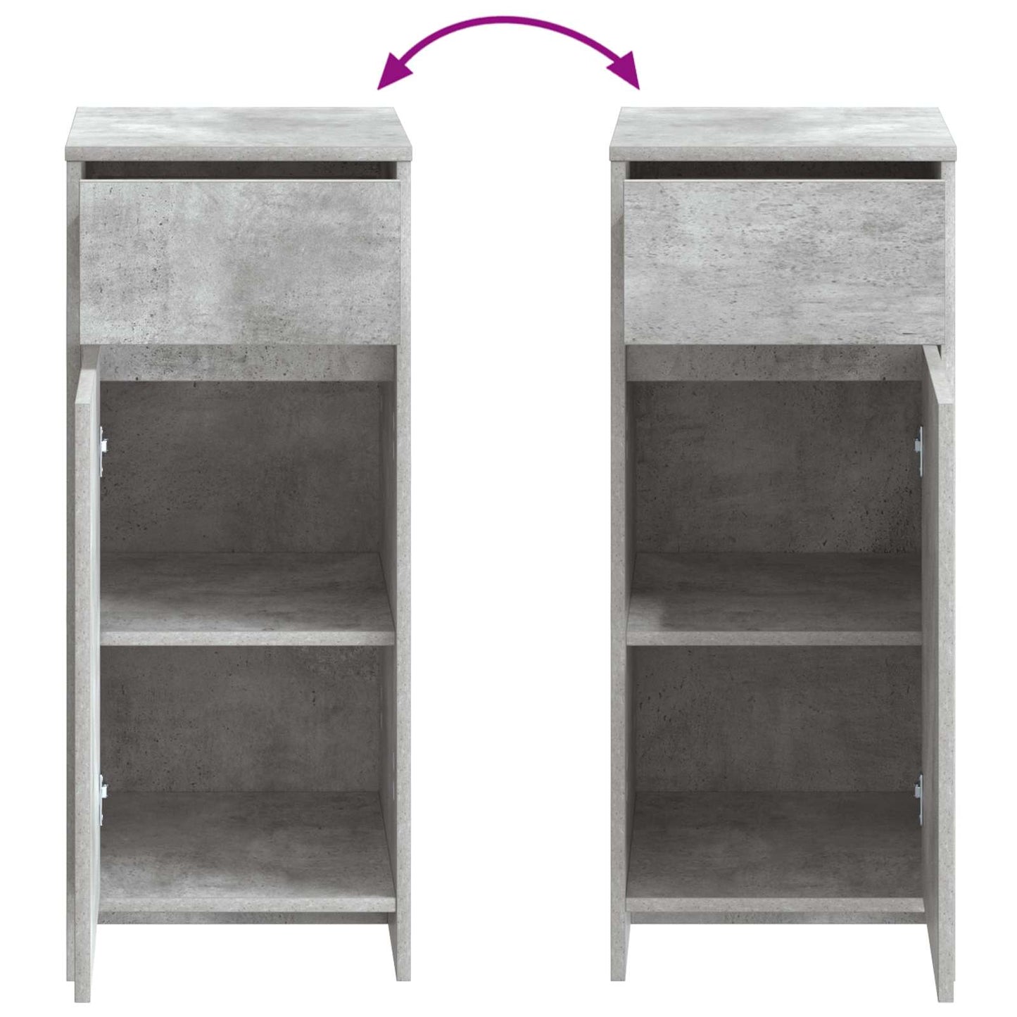 vidaXL Bathroom Cabinet Concrete Grey 35 x 36.5 x 85 cm