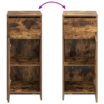 vidaXL Bathroom Cabinet Smoked Oak 35 x 36.5 x 85 cm Engineered Wood