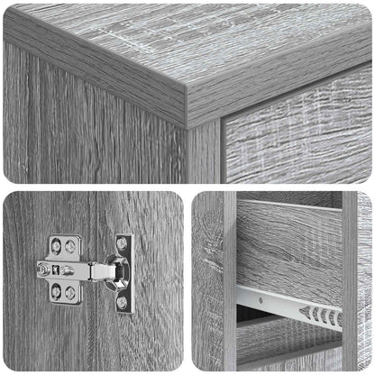 vidaXL Bathroom Cabinet Grey Sonoma 35 x 36.5 x 85 cm Engineered Wood