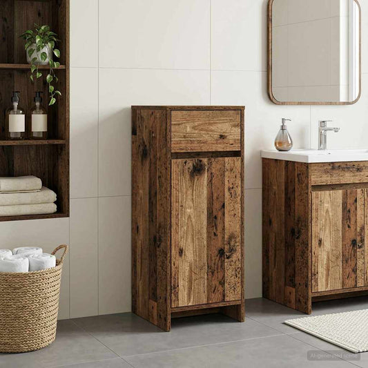 vidaXL Bathroom Cabinet Old Wood 35 x 36.5 x 85 cm Engineered Wood