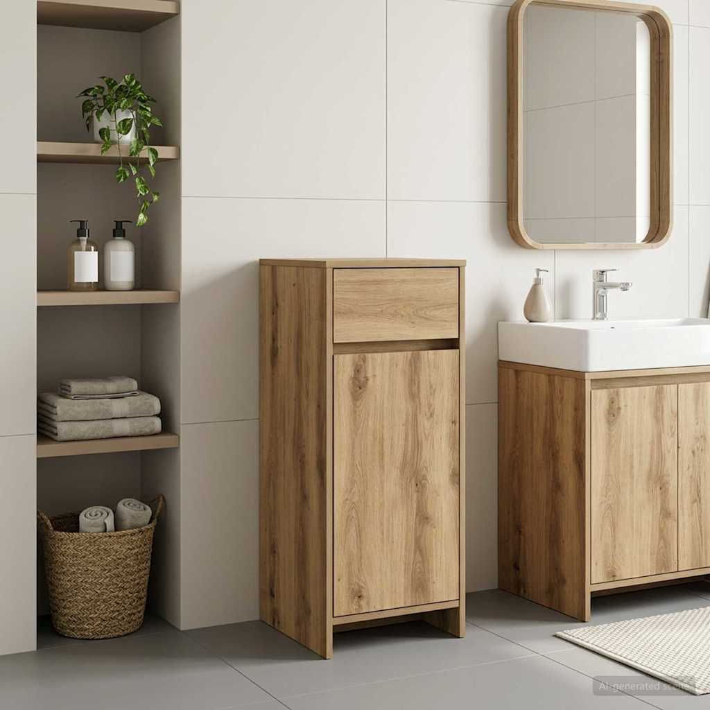 vidaXL Bathroom Cabinet Artisan Oak 35 x 36.5 x 85 cm Engineered Wood