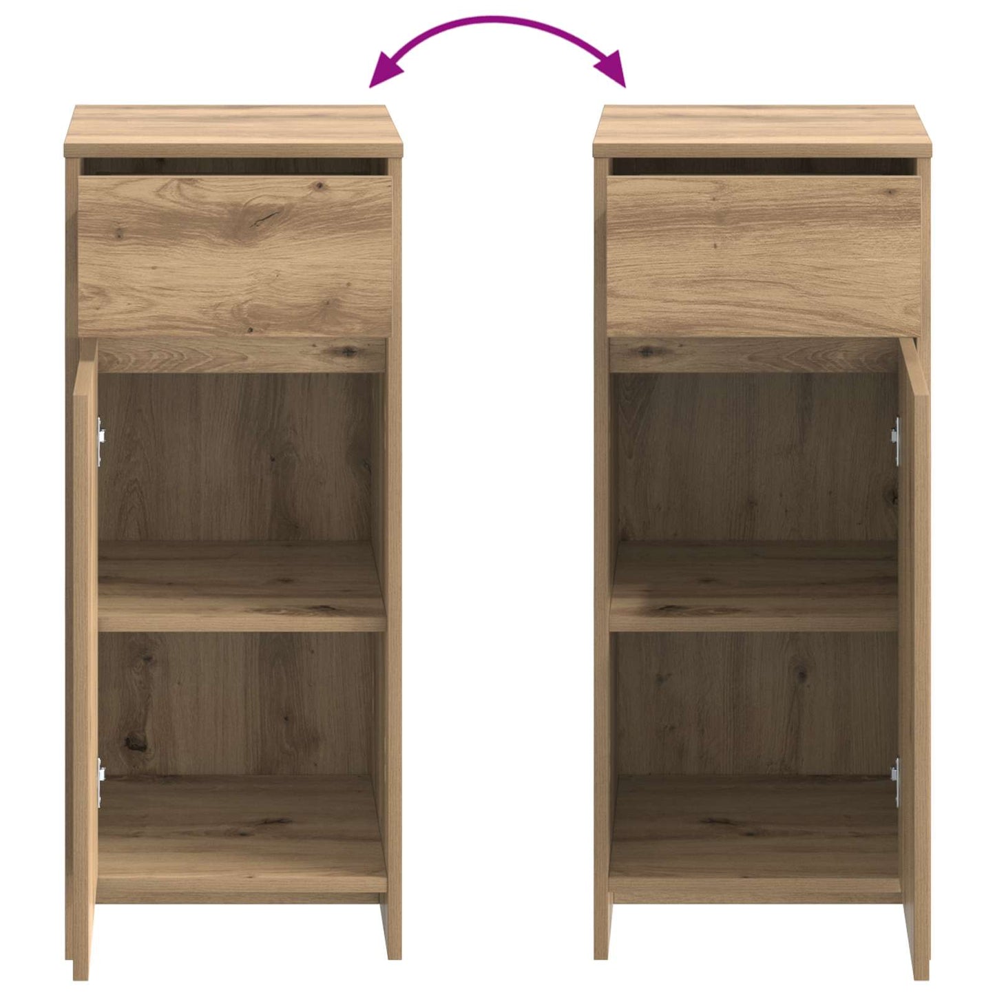 vidaXL Bathroom Cabinet Artisan Oak 35 x 36.5 x 85 cm Engineered Wood