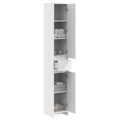 vidaXL Bathroom Cabinet White 30 x 33 x 190 cm Engineered Wood
