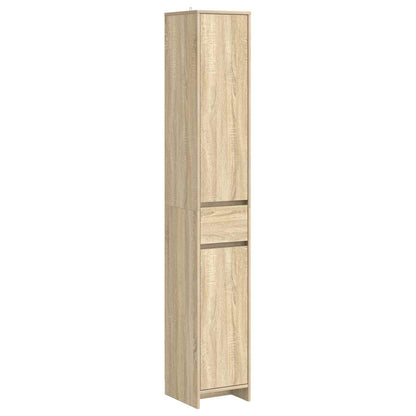 vidaXL Bathroom Cabinet Sonoma Oak 30 x 33 x 190 cm Engineered Wood