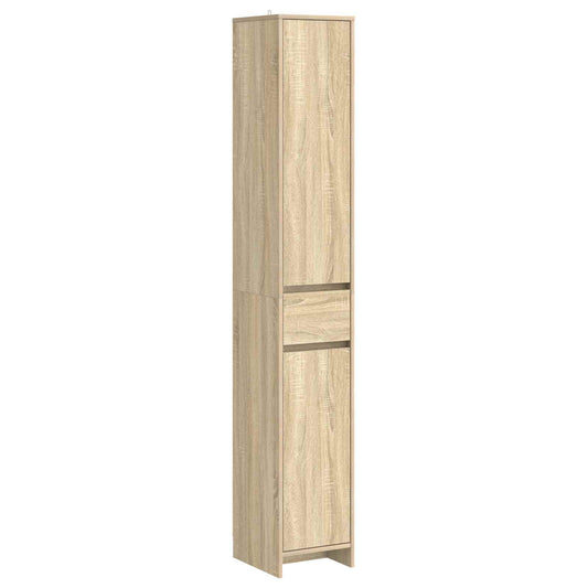 vidaXL Bathroom Cabinet Sonoma Oak 30 x 33 x 190 cm Engineered Wood