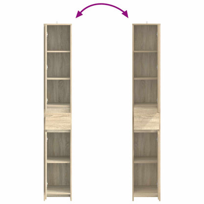 vidaXL Bathroom Cabinet Sonoma Oak 30 x 33 x 190 cm Engineered Wood