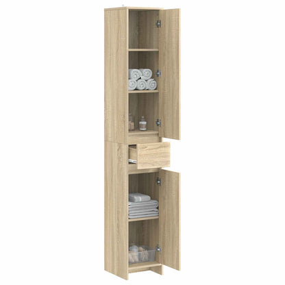 vidaXL Bathroom Cabinet Sonoma Oak 30 x 33 x 190 cm Engineered Wood