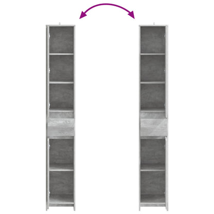vidaXL Bathroom Cabinet Concrete Grey 30 x 33 x 190 cm Engineered Wood